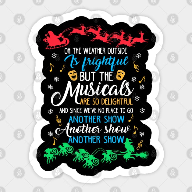 Christmas Theatre Gift. Theatre Lover Gift. Christmas Gift for an Actor/Actress. Sticker by KsuAnn